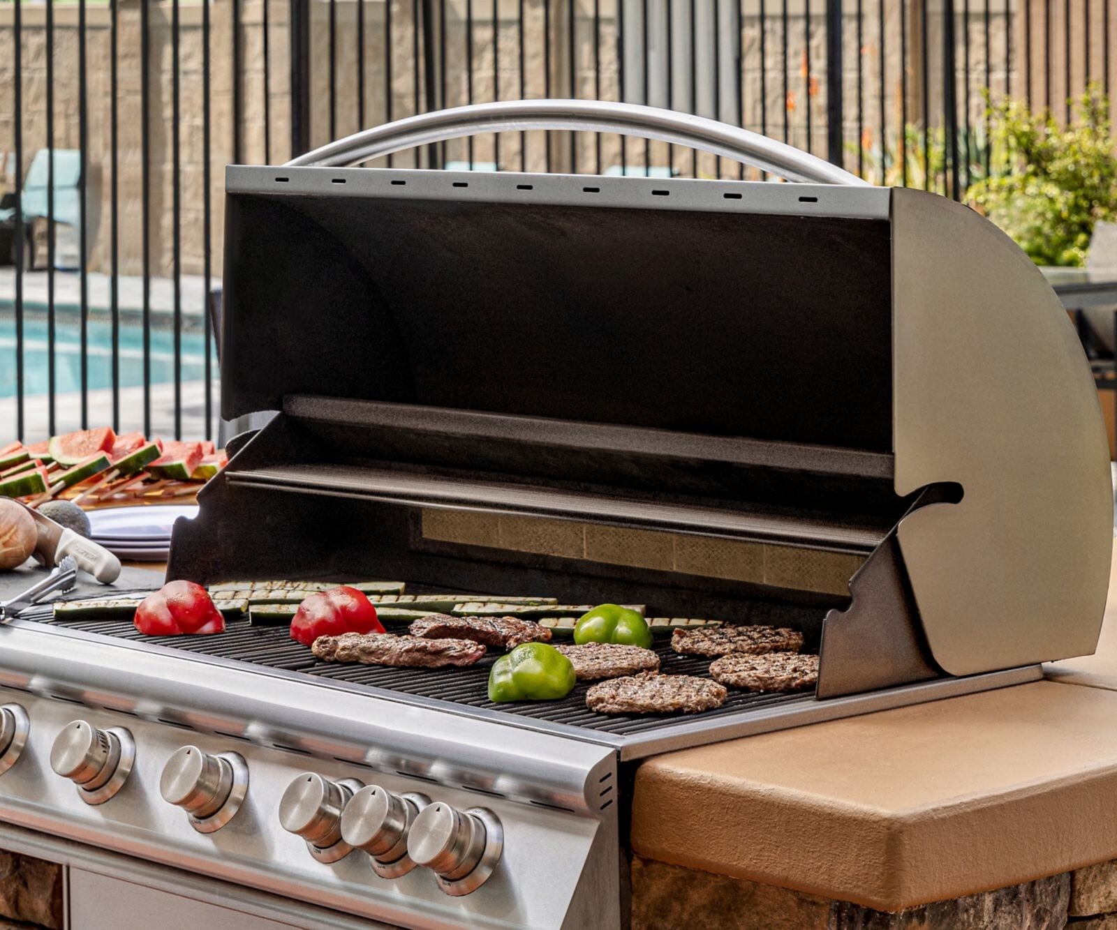 Outdoor patio and gas grill area at Residence Inn by Marriott Los Angeles Redondo Beach